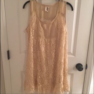 Francesca’s Cream Lace Collection Dress
